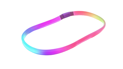 Glowing resistance band with feedback, Transparent background, PNG file