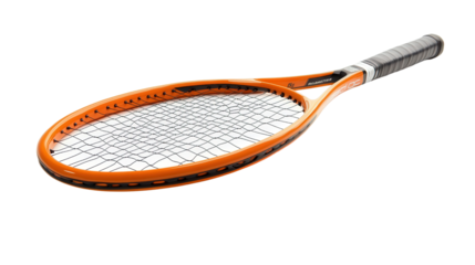 Grip-enhancing squash racket, Transparent background, PNG file