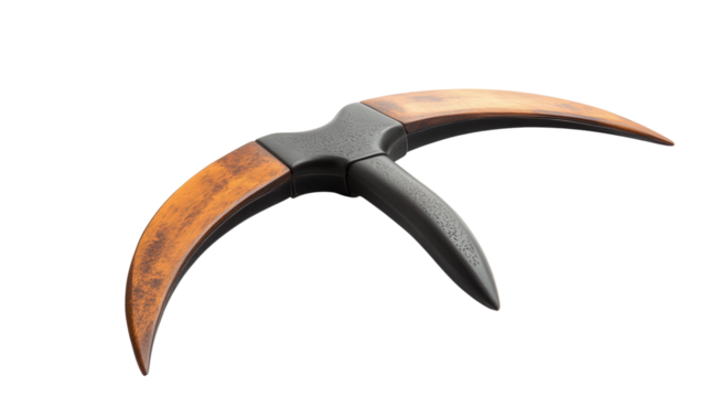 Gyroscopic boomerang with built-in stabilizer, Transparent background, PNG file