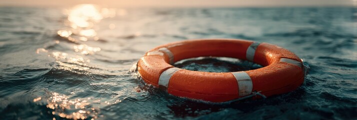 A lone life preserver adrift in troubled waters