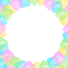 Colorful Rainbow Circle Frame Border