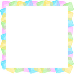 Colorful Rainbow Square Frame Border