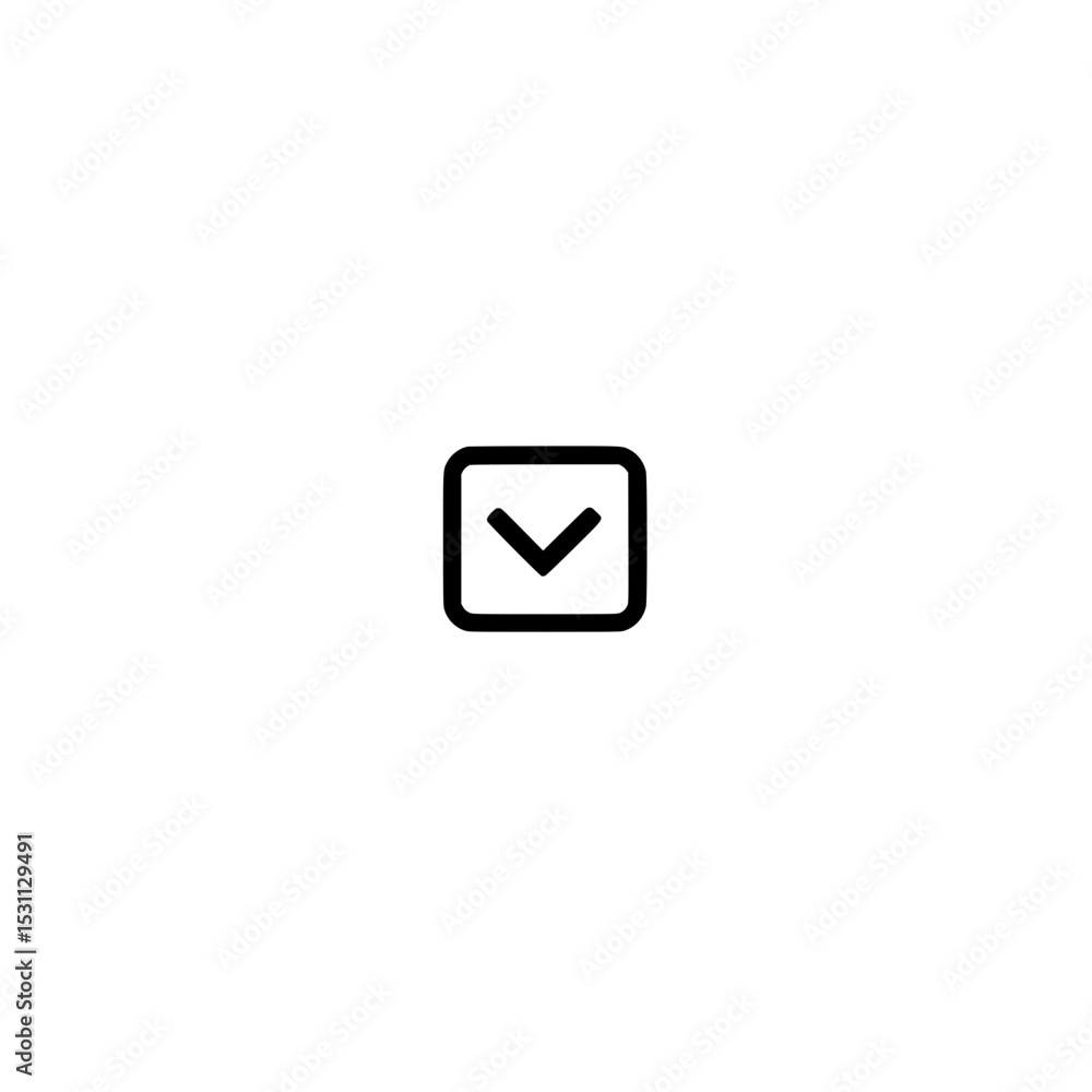 Poster checkbox icon with check mark inside square box vector
