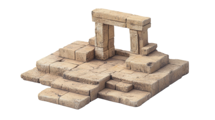 Hagar Qim temple block Transparent background, PNG file