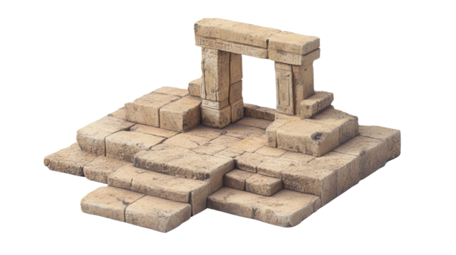 Hagar Qim temple block Transparent background, PNG file