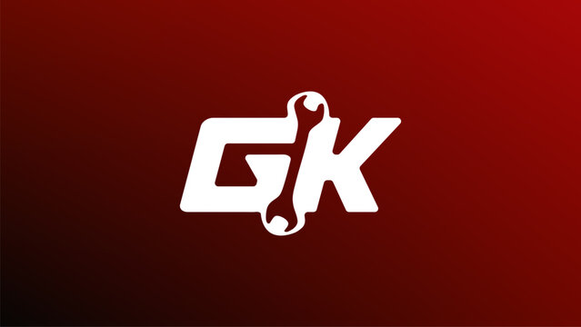 GK, KG, G, K abstract letters logo monogram. GK logo service and mechanic works.