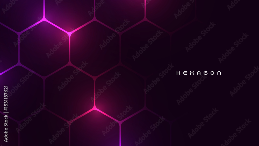 Poster hexagonal gaming honeycomb abstract background. hexagon technology futuristic dark vector abstract b
