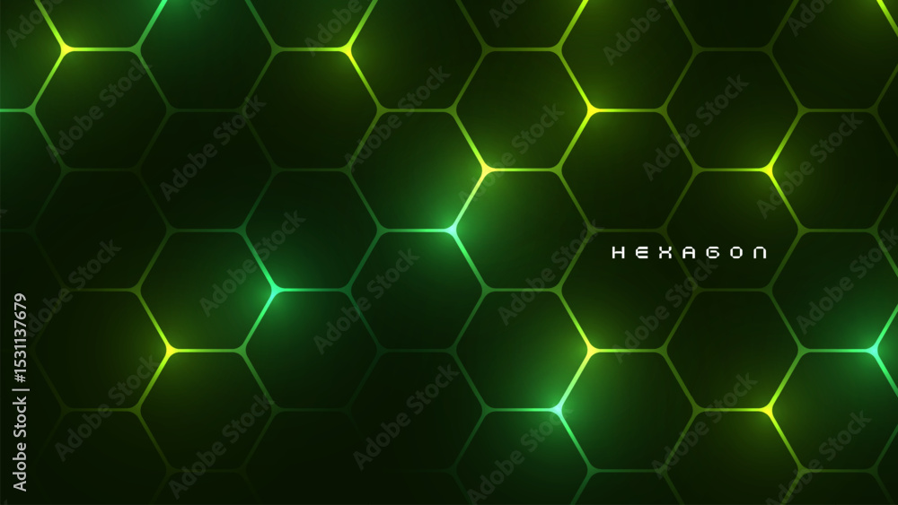 Aufkleber hexagonal gaming honeycomb abstract background. hexagon technology futuristic dark vector abstract b