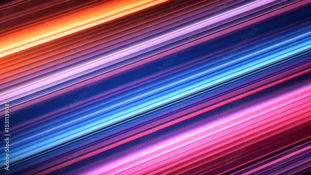 Poster colorful light trails with vibrant streaks creating dynamic motion effect