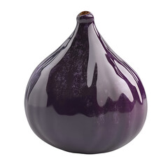 Isolated purple fig fruit close up shot against a plain background view on transparent background