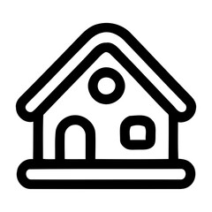 ikon rumah dan gedung sederhana dengan latar belakang putih dan biru untuk real estat dan desain web