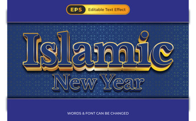 Islamic New Year Celebration Text Effect