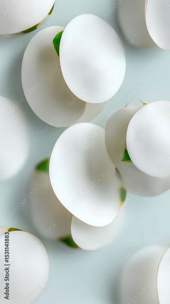 Poster overlapping soft circles in taupe cream and dusty white
