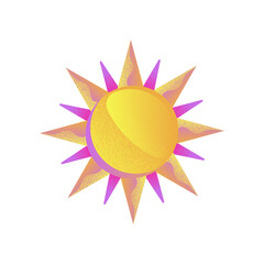 Abstract vector sun symbol illustration for hot summer design