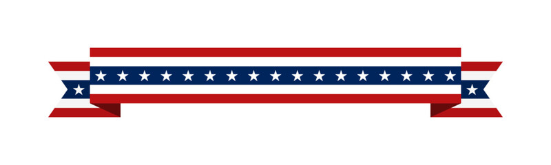 USA flag banner ribbon