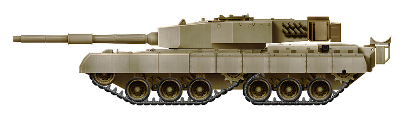 Arjun-T4 MkI (Arjun MkI tank concept, using a tandem track chassis) © Tikros