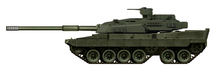 Leopard 2NGT (MBT concept based on the Leopard 2NG tank, using a chassis with tandem tracks)