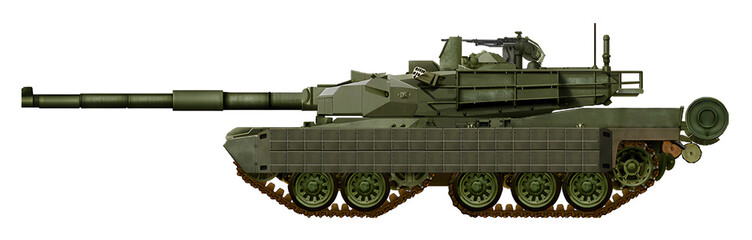 MBT-40A3T (MBT concept based on the MBT-40A3 tank, using a chassis with tandem tracks) © Tikros