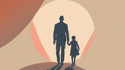Simple Elegant Father's Day Poster Template: Minimalist Design Elements for Heartwarming Greeting Graphics