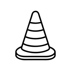 Construction Barrier Marking Off a Work Zone for Safety and Security