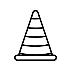 Construction Barrier Marking Off a Work Zone for Safety and Security