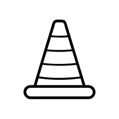 Construction Barrier Marking Off a Work Zone for Safety and Security