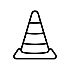 Construction Barrier Marking Off a Work Zone for Safety and Security