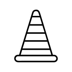 Construction Barrier Marking Off a Work Zone for Safety and Security