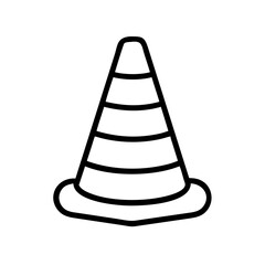 Construction Barrier Marking Off a Work Zone for Safety and Security