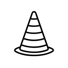 Construction Barrier Marking Off a Work Zone for Safety and Security