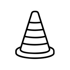 Construction Barrier Marking Off a Work Zone for Safety and Security