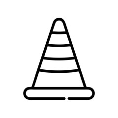 Construction Barrier Marking Off a Work Zone for Safety and Security