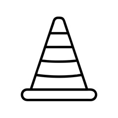 Construction Barrier Marking Off a Work Zone for Safety and Security