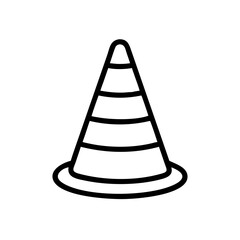 Construction Barrier Marking Off a Work Zone for Safety and Security