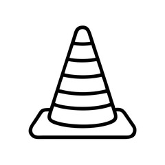 Construction Barrier Marking Off a Work Zone for Safety and Security