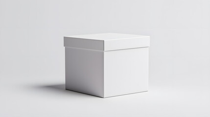 Minimalist Shot of a Gift White Box Mock Up