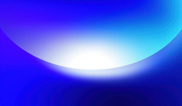 Elegant abstract blue gradient background with smooth curves and glowing white circle, ideal for presentations, banners, or wallpapers