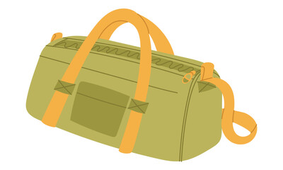 sports bag for things. Universal bright. The flat color illustration is suitable for medical websites, applications, posters about health, fitness, cardiology, disease prevention and cardiac activity
