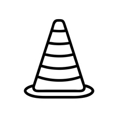 Construction Barrier Marking Off a Work Zone for Safety and Security