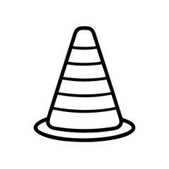 Construction Barrier Marking Off a Work Zone for Safety and Security