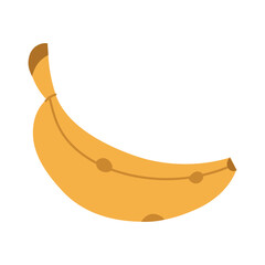 Banana. Fruit. Proper nutrition. The flat color illustration is suitable for applications, posters about health, fitness, exercise, disease prevention and cardiac activity