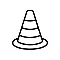 Construction Barrier Marking Off a Work Zone for Safety and Security