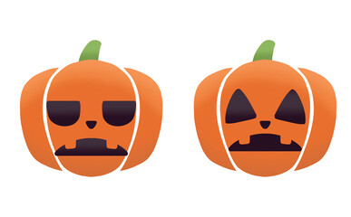 悲しい表情をしたジャックオーランタン
