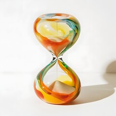 Hourglass on white background