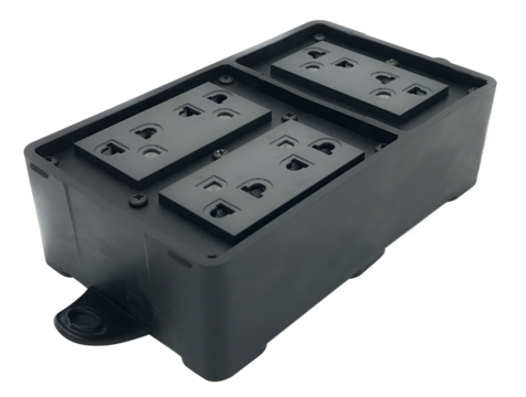 Black electrical on-off switch is an electrical device used in homes and buildings.