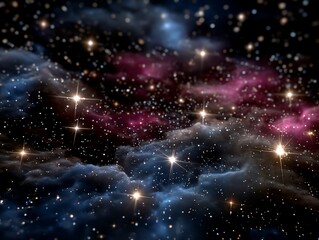 Celestial depths shimmer with ethereal starlight