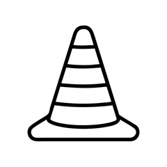 Construction Barrier Marking Off a Work Zone for Safety and Security	
