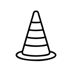 Construction Barrier Marking Off a Work Zone for Safety and Security	
