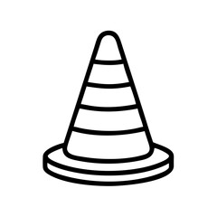 Construction Barrier Marking Off a Work Zone for Safety and Security	
