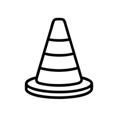 Construction Barrier Marking Off a Work Zone for Safety and Security	
